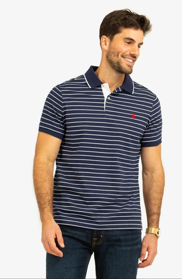 POLO EN JERSEY À RAYURES YARN DYE - YARN DYE STRIPE JERSEY POLO SHIRT