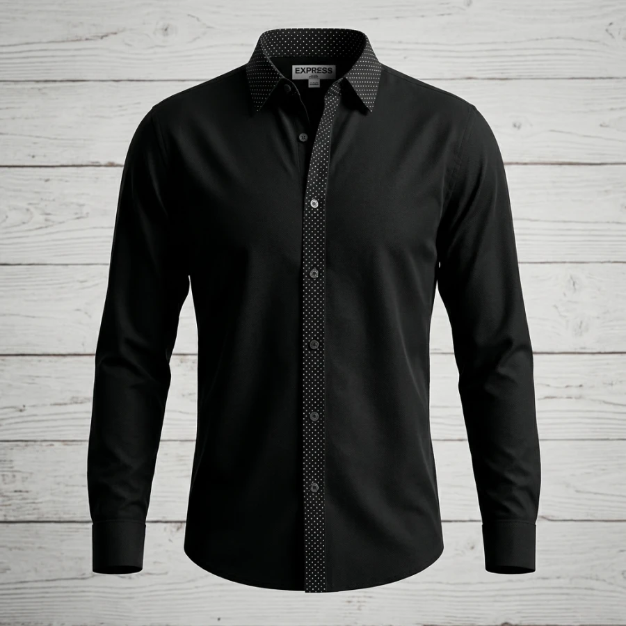 Express Black Dress Shirt – Size L