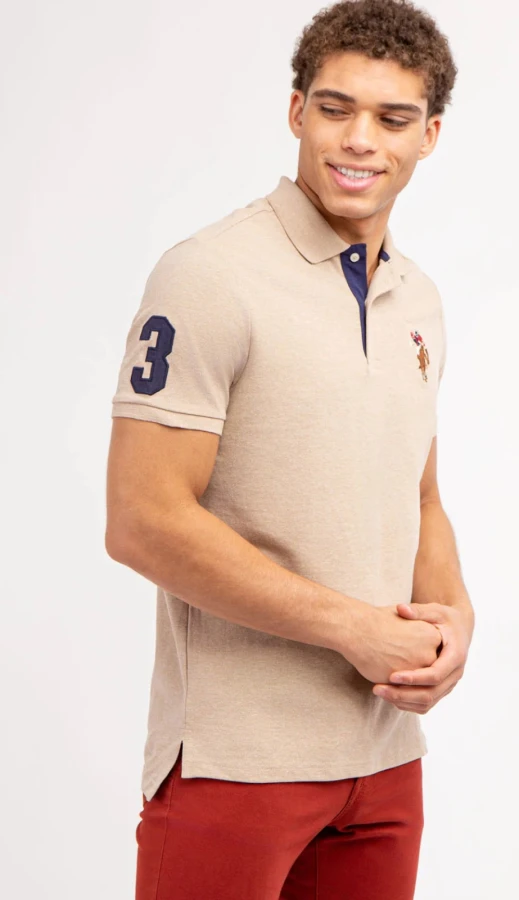 POLO MULTICOLORE AVEC GRAND LOGO - MULTI COLOR BIG LOGO POLO SHIRT - COULEUR VIGNE FRAMBOISE.