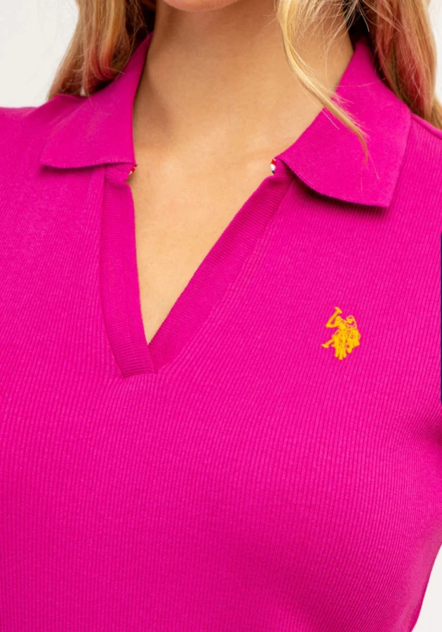 ROBE POLO À COL FENDU - SPLIT NECK POLO DRESS.