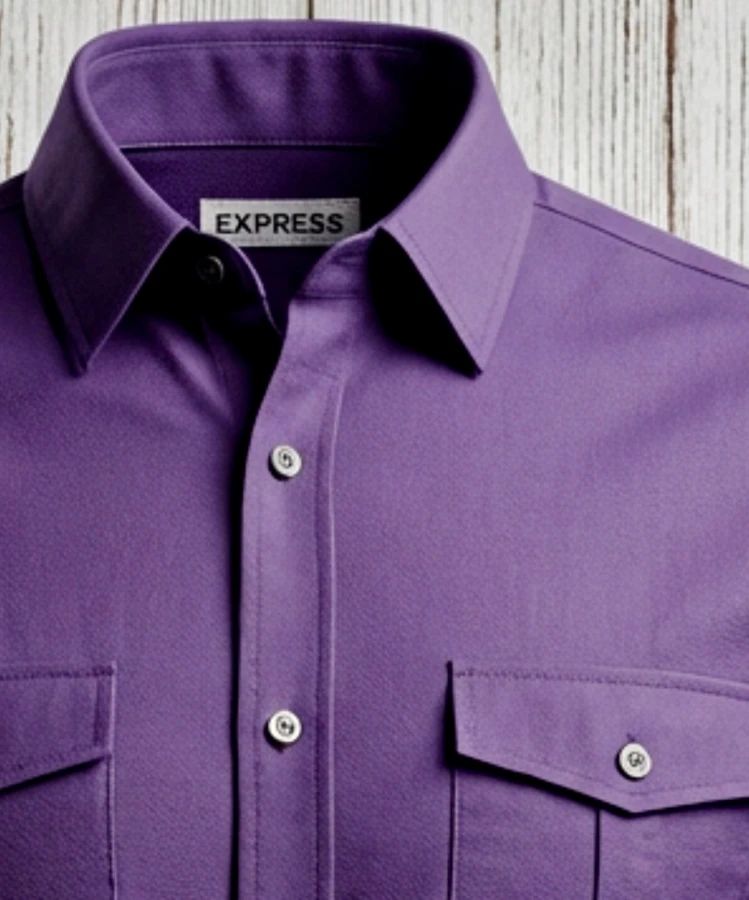 Purple Express Slim‑Fit Shirt – Size L