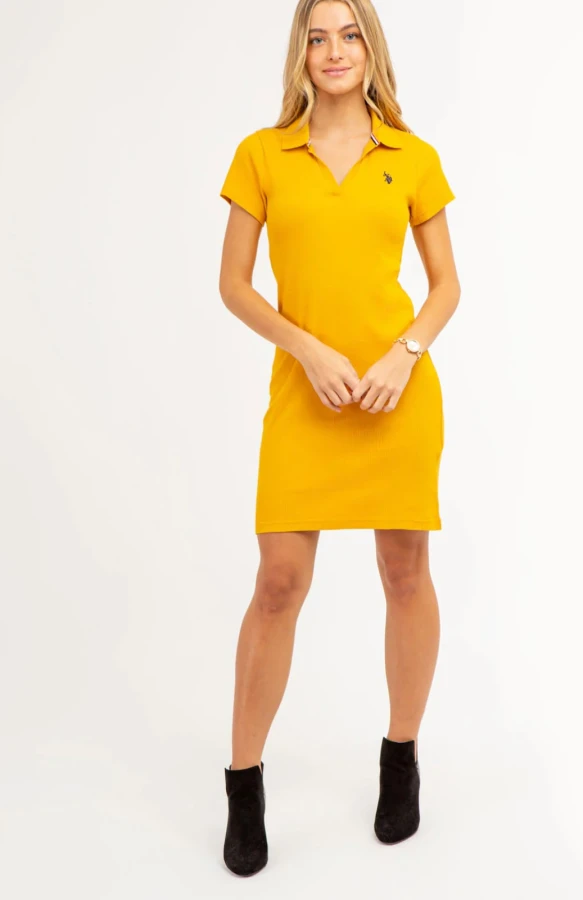 ROBE POLO À COL FENDU - SPLIT NECK POLO DRESS.